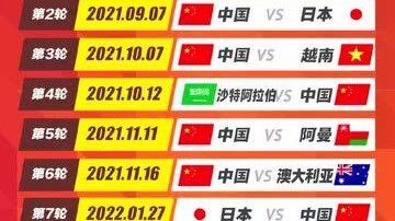 ⚽ 2022中国世预赛完整赛程