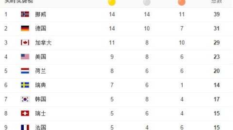 平昌冬奥会最终奖牌榜深度解析，挪威时隔50年重返巅峰，中国军团遭遇滑铁卢