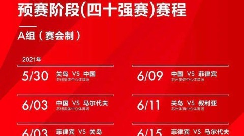 世亚预A组赛程