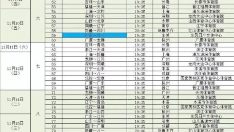 烽火重燃！CBA新赛季完整赛程深度解析，宿命对决、暗流涌动与冠军之路