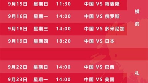关于2026年女排世界杯赛程的重要说明