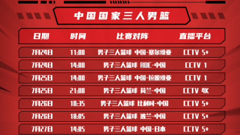 CCTV5中国男篮直播赛程，长沙热身赛掀青春风暴，杭州国际赛再燃战火