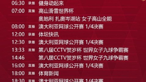 CCTV5今日节目单预告，男篮抗澳＋女排战土耳其，世界杯盛宴持续上演